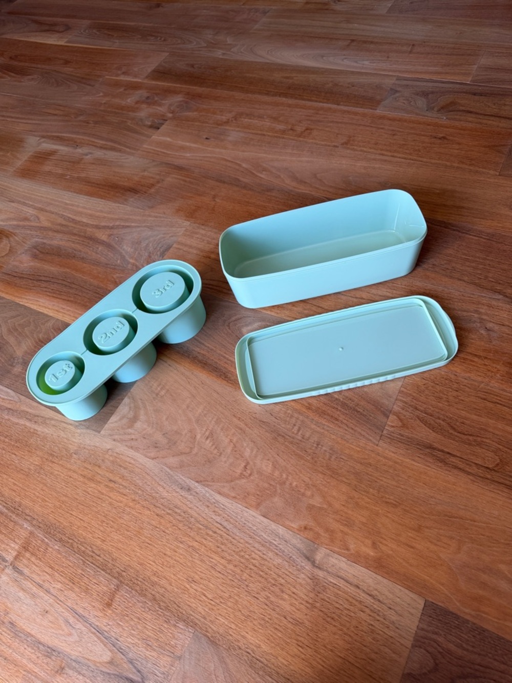 Mint Green Silicone Stanley Cup Ice Molds with Plastic Container